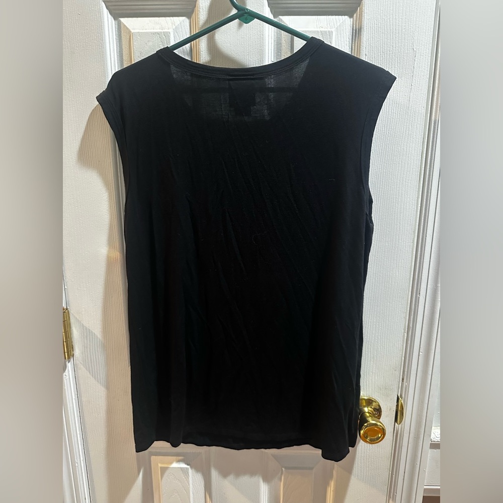 Harley Davidson Women Shield Of Freedom Black Tank Top Embellish Rhinestones XL - Picture 5 of 7